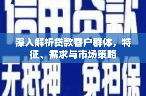 龙文深入解析贷款客户群体，特征、需求与市场策略