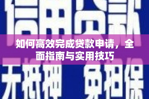 龙文如何高效完成贷款申请，全面指南与实用技巧