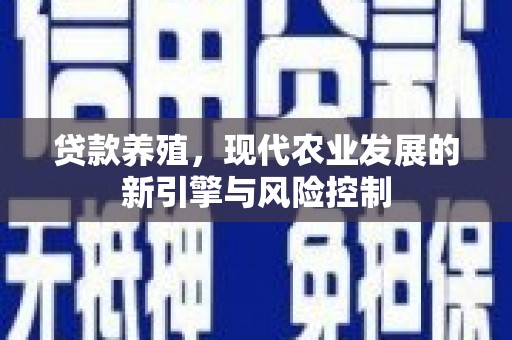 龙文贷款养殖，现代农业发展的新引擎与风险控制