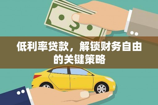 龙文低利率贷款，解锁财务自由的关键策略
