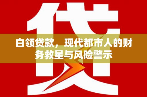 龙文白领贷款，现代都市人的财务救星与风险警示