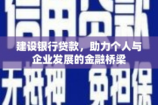 龙文建设银行贷款，助力个人与企业发展的金融桥梁