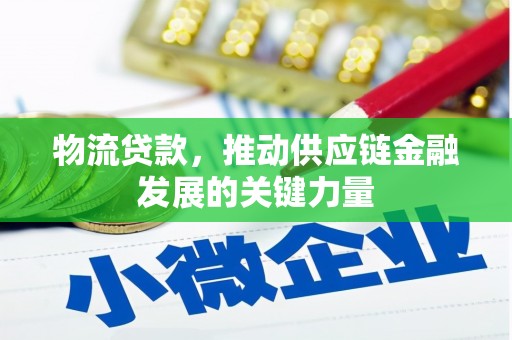 龙文物流贷款，推动供应链金融发展的关键力量