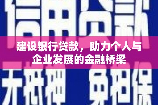 龙文建设银行贷款，助力个人与企业发展的金融桥梁