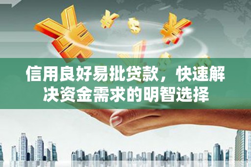 龙文信用良好易批贷款，快速解决资金需求的明智选择