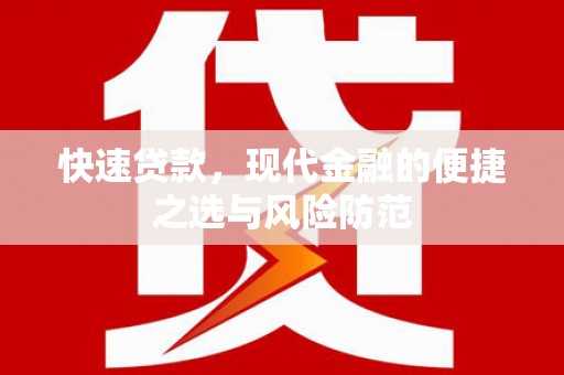 龙文快速贷款，现代金融的便捷之选与风险防范