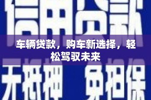 龙文车辆贷款，购车新选择，轻松驾驭未来