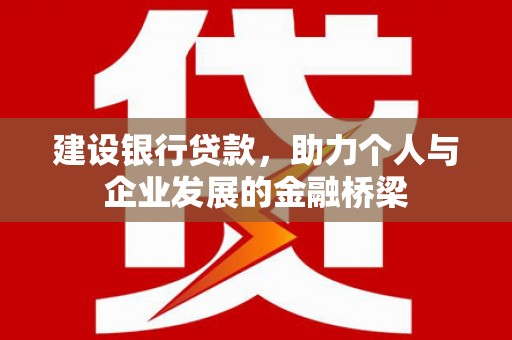 龙文建设银行贷款，助力个人与企业发展的金融桥梁