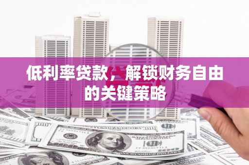 龙文低利率贷款，解锁财务自由的关键策略