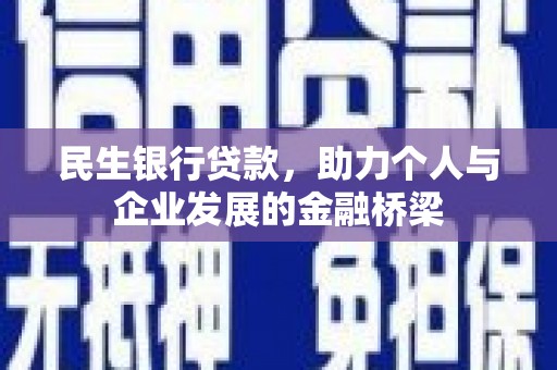 龙文民生银行贷款，助力个人与企业发展的金融桥梁