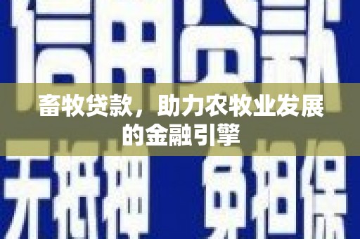 龙文畜牧贷款，助力农牧业发展的金融引擎