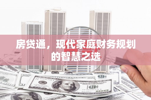 龙文房贷通，现代家庭财务规划的智慧之选