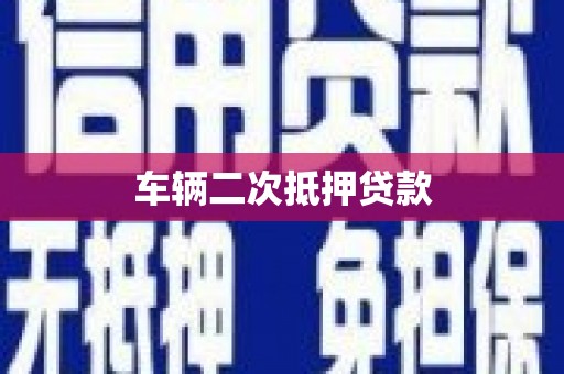龙文车辆二次抵押贷款
