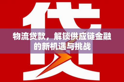 龙文物流贷款，解锁供应链金融的新机遇与挑战