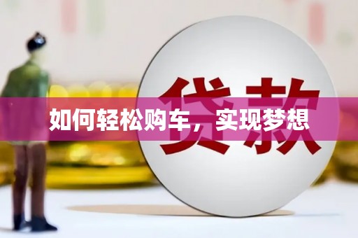 龙文如何轻松购车，实现梦想