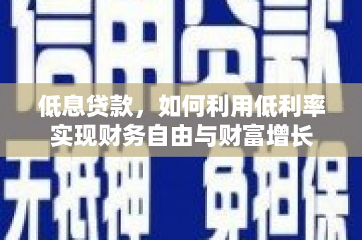 龙文低息贷款，如何利用低利率实现财务自由与财富增长